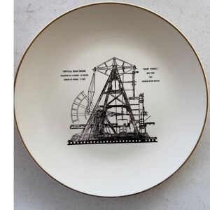 Vintage Hudson River Steamboat Mary Powell Vertical Beam Engine Plate Collectors